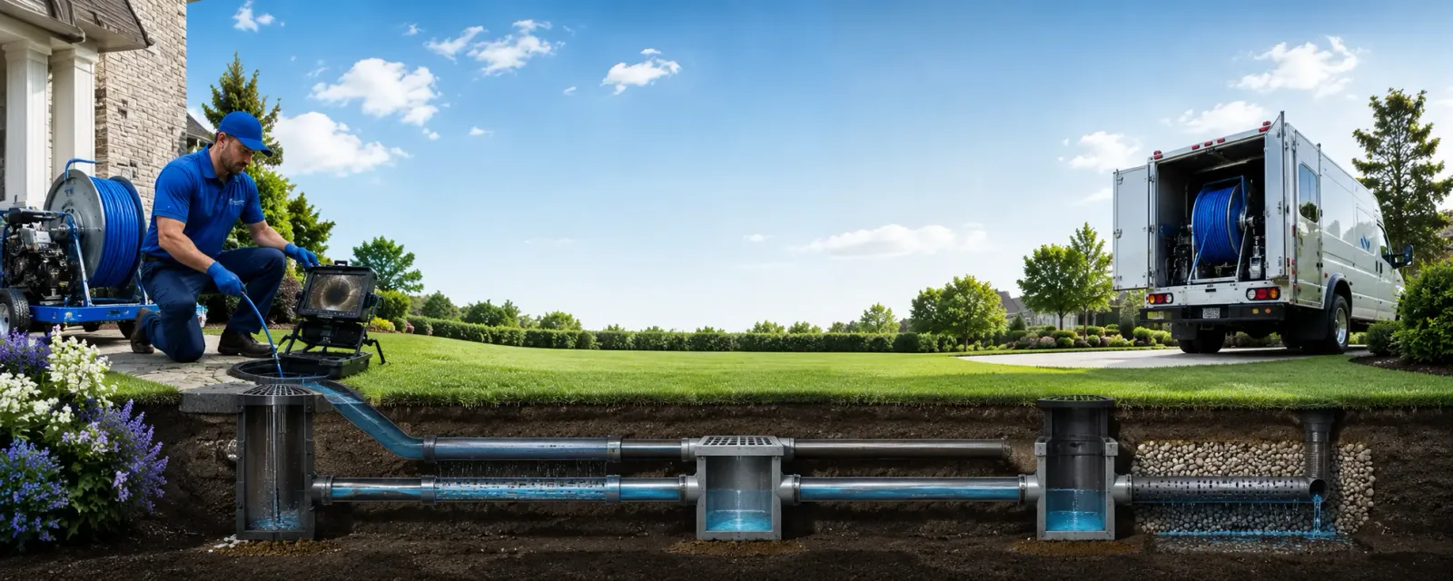 Outdoor drain cleaning information for Sheldon, MO
